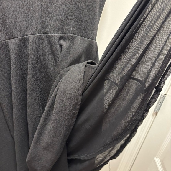 Twik (Simon's) black sleeveless dress with scalloped detailing. - Picture 8 of 9